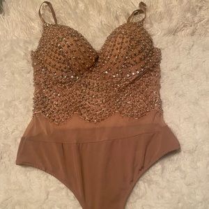 Beaded body suit